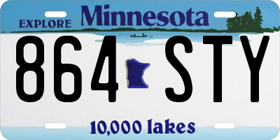 MN license plate 864STY