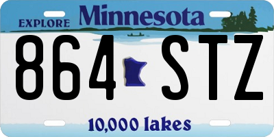 MN license plate 864STZ