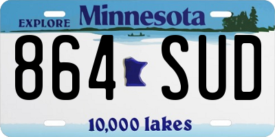 MN license plate 864SUD