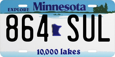 MN license plate 864SUL