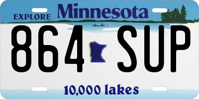MN license plate 864SUP
