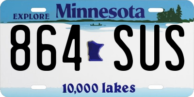 MN license plate 864SUS