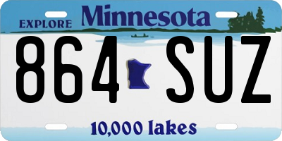 MN license plate 864SUZ