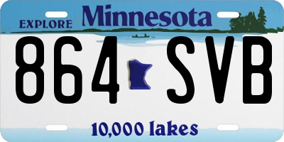 MN license plate 864SVB