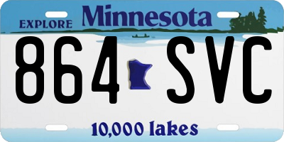 MN license plate 864SVC