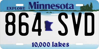 MN license plate 864SVD