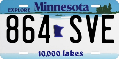 MN license plate 864SVE