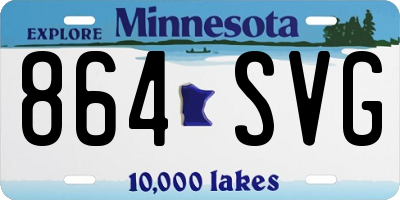 MN license plate 864SVG