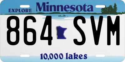 MN license plate 864SVM