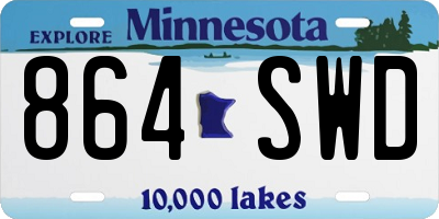MN license plate 864SWD