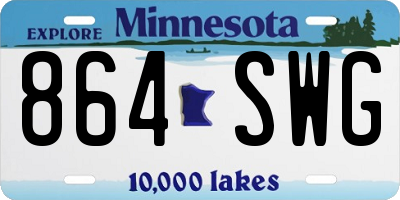 MN license plate 864SWG