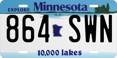 MN license plate 864SWN