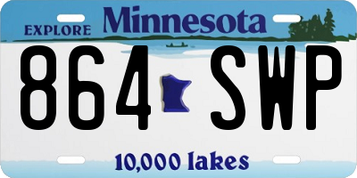MN license plate 864SWP