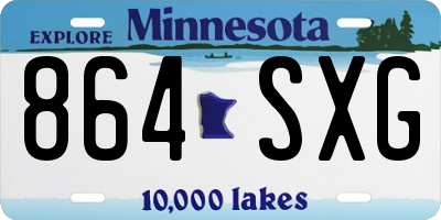 MN license plate 864SXG