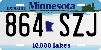 MN license plate 864SZJ