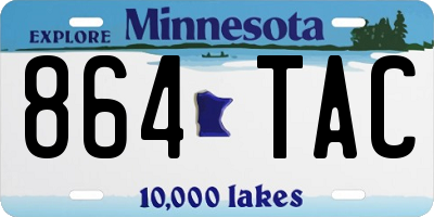 MN license plate 864TAC