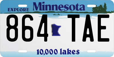 MN license plate 864TAE