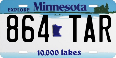 MN license plate 864TAR