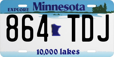 MN license plate 864TDJ