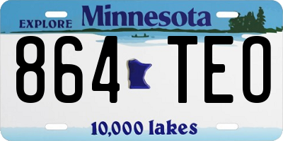 MN license plate 864TEO
