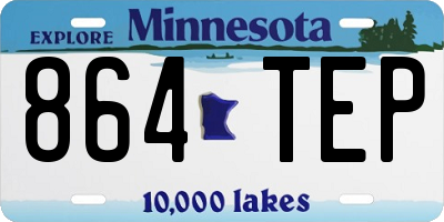 MN license plate 864TEP