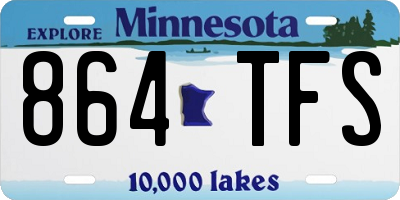 MN license plate 864TFS