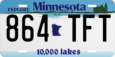 MN license plate 864TFT