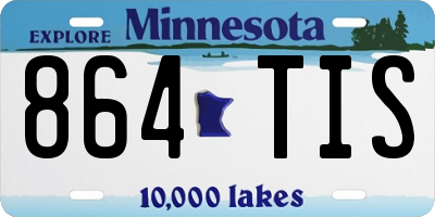 MN license plate 864TIS
