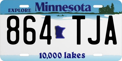 MN license plate 864TJA