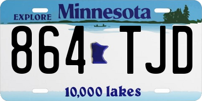 MN license plate 864TJD