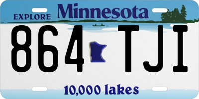 MN license plate 864TJI