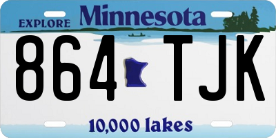 MN license plate 864TJK