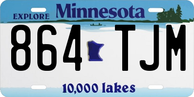MN license plate 864TJM