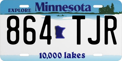 MN license plate 864TJR
