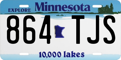 MN license plate 864TJS