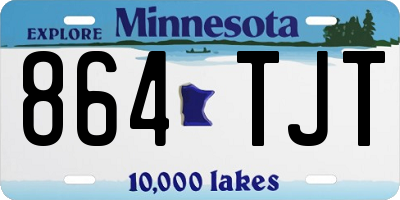 MN license plate 864TJT