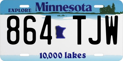 MN license plate 864TJW