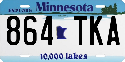 MN license plate 864TKA