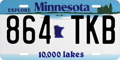 MN license plate 864TKB