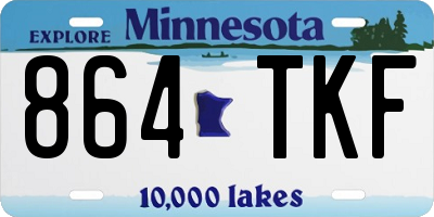 MN license plate 864TKF