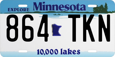 MN license plate 864TKN