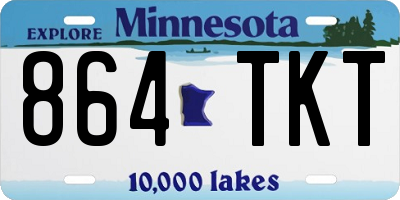 MN license plate 864TKT