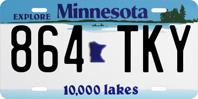 MN license plate 864TKY