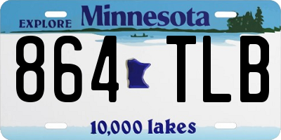 MN license plate 864TLB