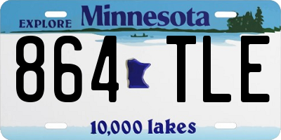 MN license plate 864TLE