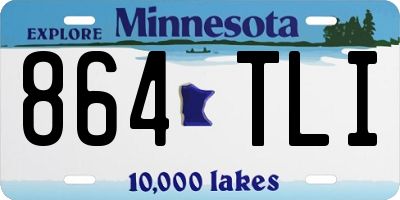 MN license plate 864TLI