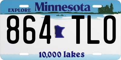 MN license plate 864TLO