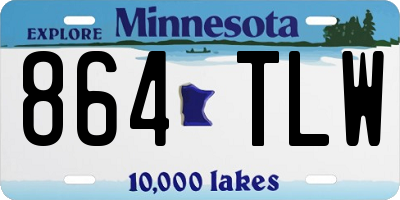 MN license plate 864TLW