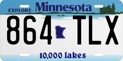 MN license plate 864TLX