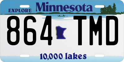 MN license plate 864TMD
